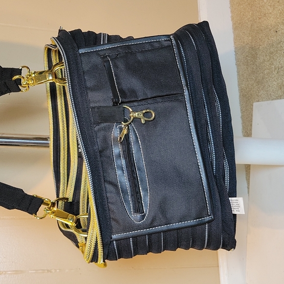 Bam Bags Black Nylon With Gold Zipper Purse - Picture 8 of 12